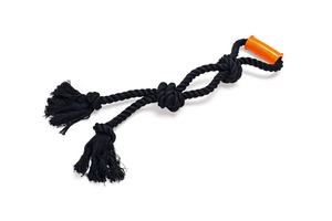 Beeztees Köpek Oyuncağı, Diş İpi, TPR Tutamaçlı, Siyah, 60x13x7cm, 390gr - 1