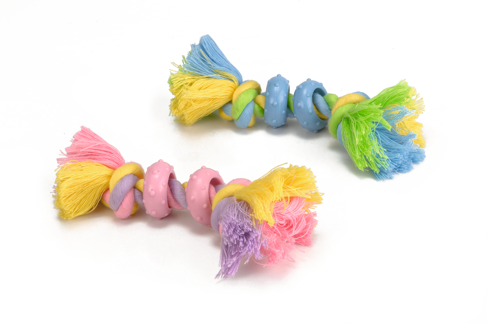 Beeztees Köpek Oyuncağı, Diş İpi ve Kauçuk Halkalar, Pamuk İplerden, 16x4x4cm - 1