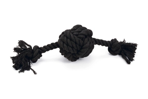Beeztees Köpek Oyuncağı, Diş İpinden Top ve İpi, Siyah, 34x10x9cm, 255gr - 3