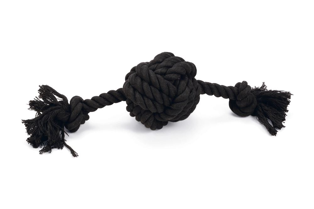 Beeztees Köpek Oyuncağı, Diş İpinden Top ve İpi, Siyah, 34x10x9cm, 255gr - 3