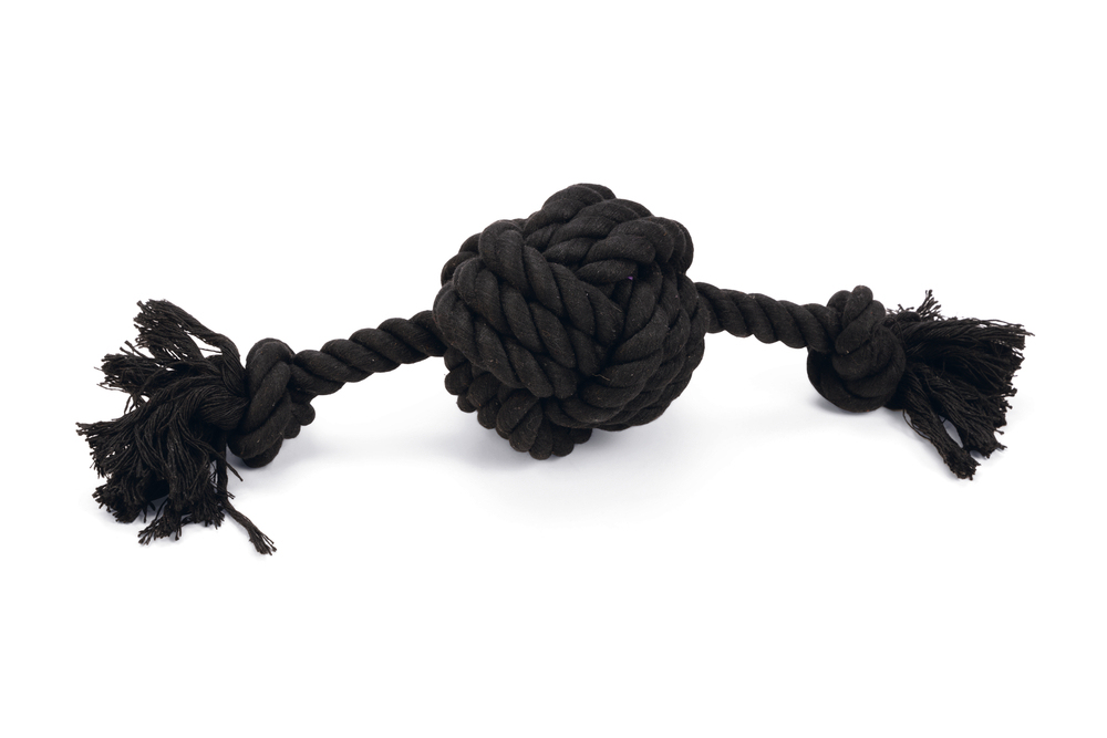 Beeztees Köpek Oyuncağı, Diş İpinden Top ve İpi, Siyah, 34x10x9cm, 255gr - 3