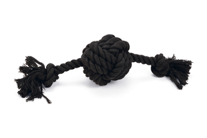 Beeztees Köpek Oyuncağı, Diş İpinden Top ve İpi, Siyah, 34x10x9cm, 255gr