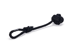 Beeztees Köpek Oyuncağı, Diş İpinden Tutamaçlı Top, Pamuk İplerden, Siyah, 40x7x7cm, 120gr - 3