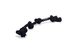 Beeztees Köpek Oyuncağı, Dört Düğümlü Diş İpi, Pamuk İplerden, Siyah, 40x5,5x4,5cm, 140gr - 3