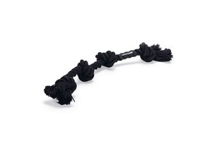 Beeztees Köpek Oyuncağı, Dört Düğümlü Diş İpi, Pamuk İplerden, Siyah, 40x5,5x4,5cm, 140gr