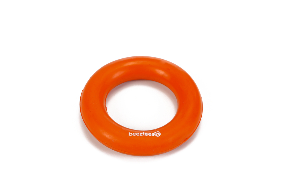 Beeztees Köpek Oyuncağı, İçi Dolu Halka, Kauçuk, Turuncu, 9cm - 1