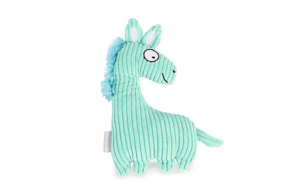 Beeztees Köpek Oyuncağı, Sesli, At, Kadife, Mavi, 23x13x4cm - 1