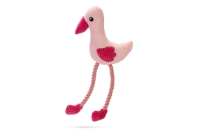 Beeztees Köpek Oyuncağı, Sesli, Flamingo, Peluş, Pembe, 39,5x19,5x6cm