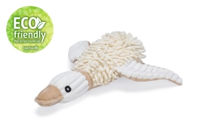 Beeztees Köpek Oyuncağı, Sesli, Ördek, Peluş, Beyaz, 33x33x9cm - 2