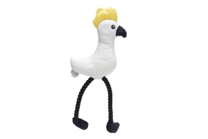 Beeztees Köpek Oyuncağı, Sesli, Papağan, Peluş, Beyaz, 42x19,5x6cm