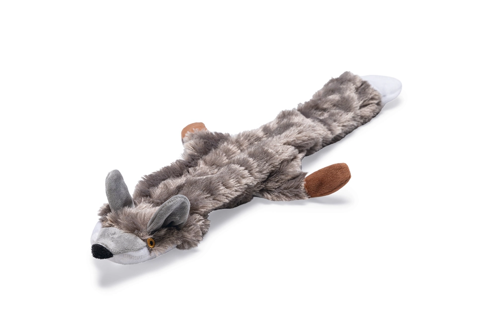 Beeztees Köpek Oyuncağı, Sesli, Tilki, Peluş, Gri, 30x13x2,5cm - 1