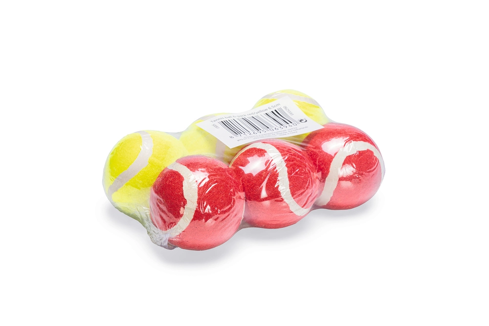 Beeztees Köpek Oyuncağı, Tenis Topları, Kırmızı/Sarı, 6 Adet, 6,5cm - 4
