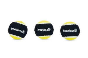 Beeztees Köpek Oyuncağı, Tenis Topu, Siyah/Sarı, 3 Adet, 6,3cm - 1