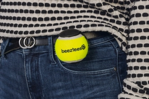 Beeztees Köpek Oyuncağı, Tenis Topu ve Tutma Aparatı, Mavi/Sarı, 6,3cm - 5