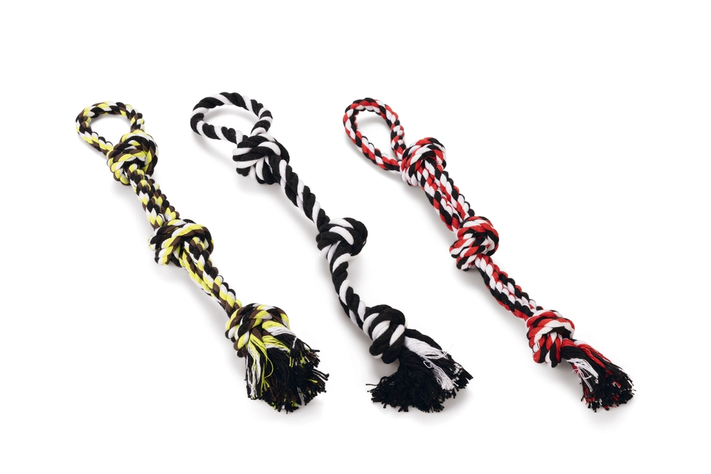 Beeztees Köpek Oyuncağı, Üç Düğümlü Diş İpi, Tutamaçlı, 40cm, 115gr - 1