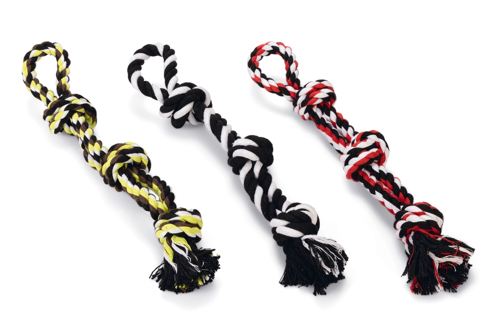 Beeztees Köpek Oyuncağı, Üç Düğümlü Diş İpi, Tutamaçlı, 40cm, 250gr - 1