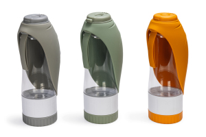 Beeztees Köpek Seyahat Su Şişesi, Ödül Kabı, Silikon, Çeşitli Renklerde, 25x9x9cm, 600ml