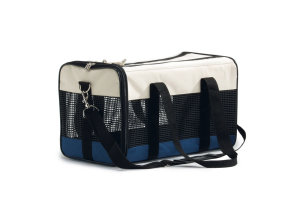 Beeztees Köpek Taşıma ve Seyahat Çantası, Krem/Mavi, 43x25x27cm - 1