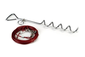 Beeztees Köpek ve Kedi Bahçe Bağlama Kancası ve 6m Halatı, 27Kg'ye Kadar, 41x0,8cm - 1