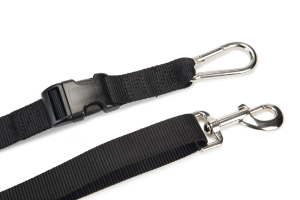 Beeztees Köpek Yürüyüş ve Koşu Şok Emicili Gezdirme Kayışı ve Bel Kemeri, Siyah, 100-130cm, 25mm - 5