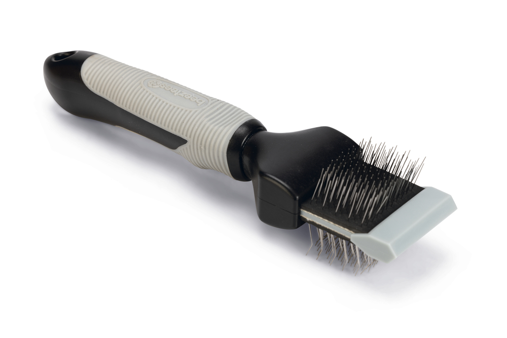 Beeztees Orta ve Uzun Tüylü Küçük Irk Köpek Tarağı, Çift Taraflı, 20cm, 20x4,5x4cm - 1