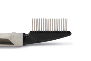 Beeztees Tüy Dökme Dönemi Köpek Tarağı, L, Siyah Gri, 21cm, 21x5,5x3cm - 3