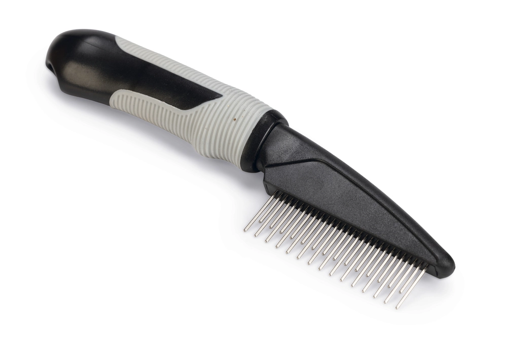 Beeztees Tüy Dökme Dönemi Köpek Tarağı, S, Siyah Gri, 21cm, 21x5,5x3cm - 1