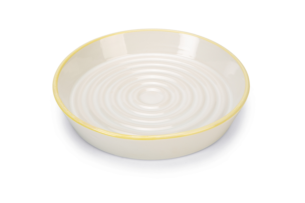 Beeztees Yavru Kedi Mama Su Kabı, Seramik, Gri Sarı, 17,5cmx3,5cm - 1