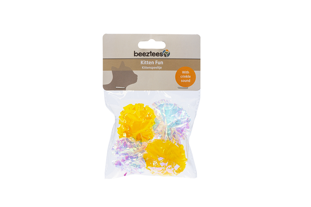 Beeztees Yavru Kedi Oyuncağı, hışırtılı Top, 5cm - 2