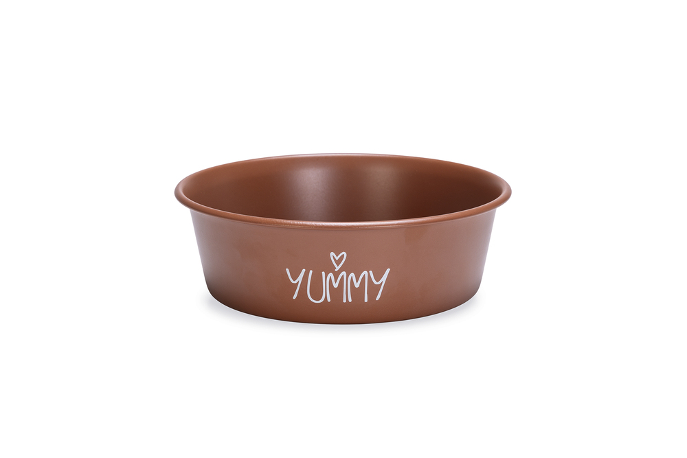 Beeztees Yavru Köpek Mama Su Kabı, Paslanmaz Çelik, Kaymaz Taban, Kiremit, 16cm, 940ml - 1