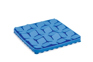 Beeztees Yavru Köpek Mama Yeme Oyuncağı, Kare Şeklinde, Silikon, Mavi, 20x20cm