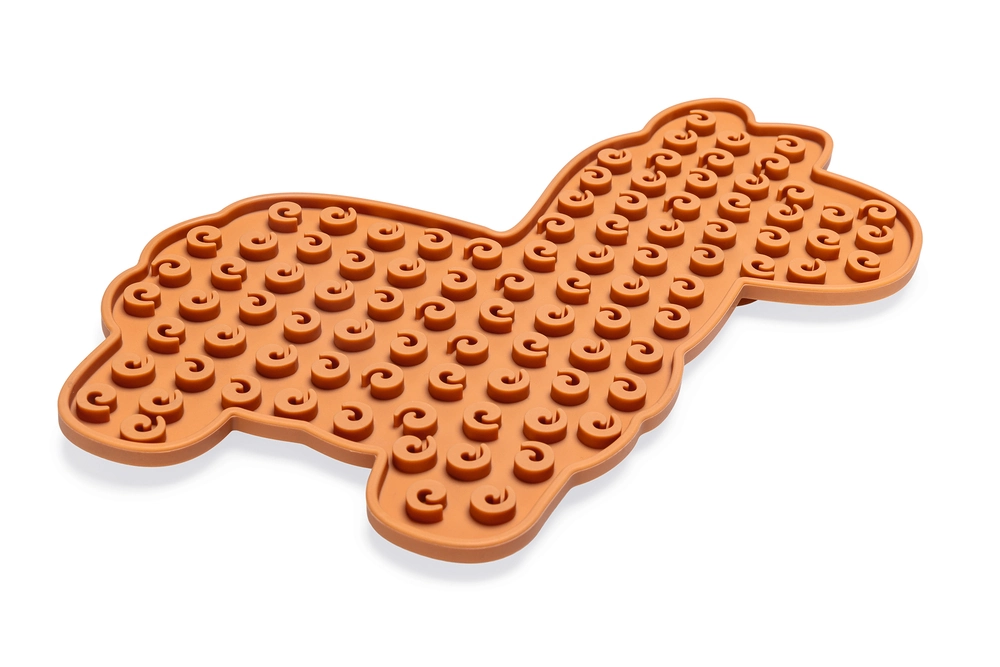 Beeztees Yavru Köpek Mama Yeme Oyuncağı, Lama Şeklinde, Silikon, Kahverengi, 25x22cm - 1