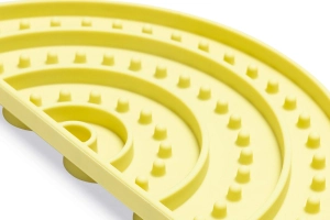 Beeztees Yavru Köpek Mama Yeme Oyuncağı, Yarım Daire, Silikon, Sarı, 20x10cm - 4