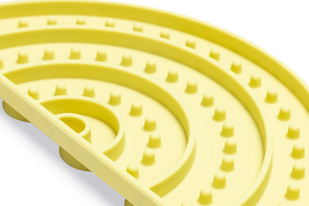 Beeztees Yavru Köpek Mama Yeme Oyuncağı, Yarım Daire, Silikon, Sarı, 20x10cm - 4