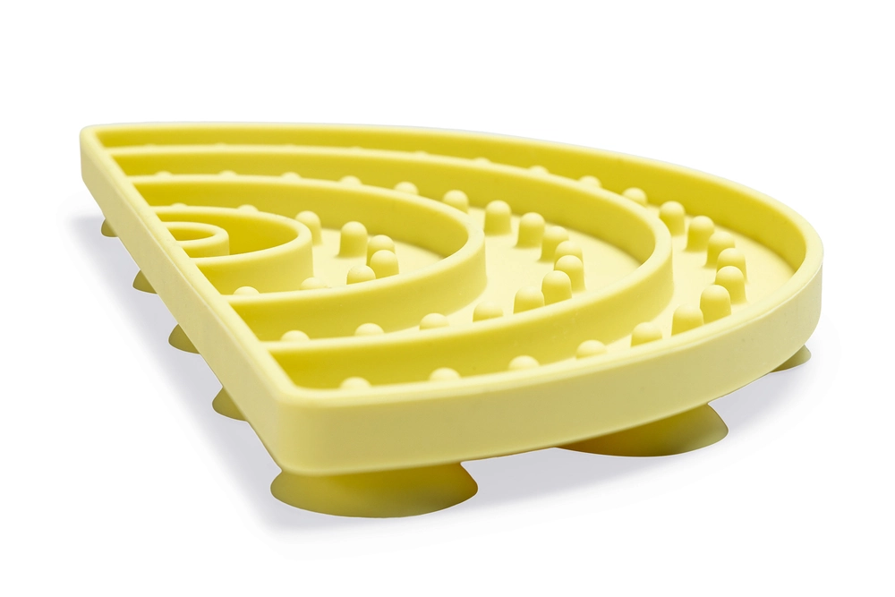 Beeztees Yavru Köpek Mama Yeme Oyuncağı, Yarım Daire, Silikon, Sarı, 20x10cm - 5