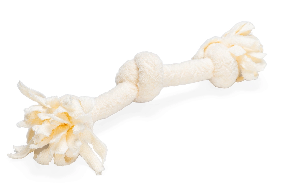 Beeztees Yavru Köpek Oyuncağı, Çift Düğümlü Diş İpi, Peluş, Pembe, 30x6x4,5cm - 1