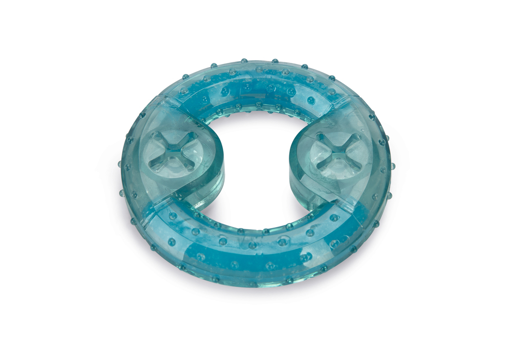 Beeztees Yavru Köpek Oyuncağı, Diş Kaşıma için Soğutulabilir, TPR, Mavi, 10x10x2,3cm - 1