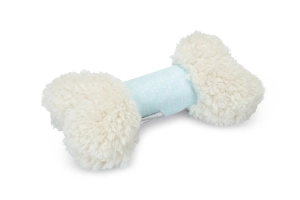 Beeztees Yavru Köpek Oyuncağı, Sesli, Kemik, Peluş, Beyaz, 21x10,5x5cm