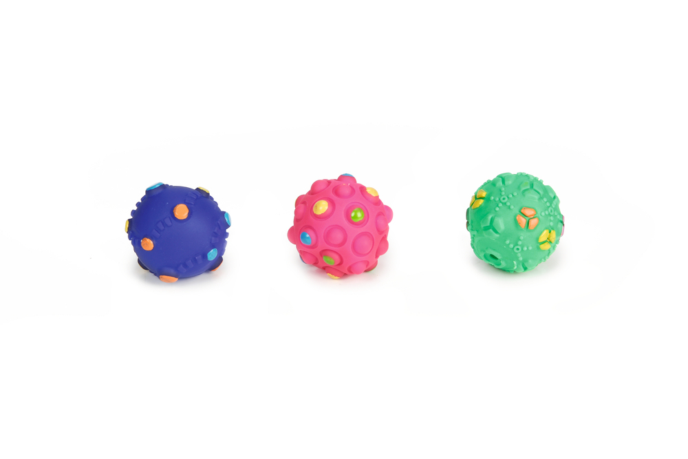 Beeztees Yavru Köpek Oyuncağı, Top, Vinyl, Çeşitli Renklerde, S, 5cm - 1
