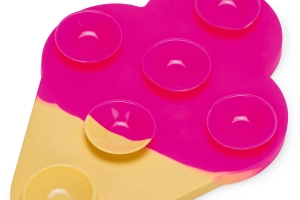 Beeztees Yavru Köpek Yaş Mama Yeme Oyuncağı, Dondurma Şeklinde, Silikon, Pembe, 21x15cm - 2