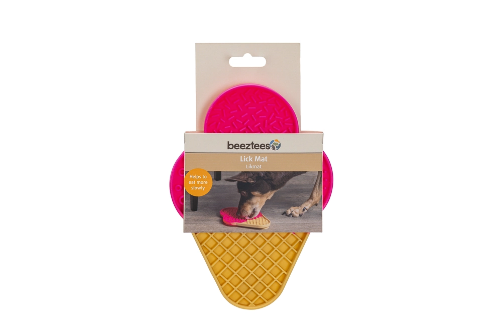 Beeztees Yavru Köpek Yaş Mama Yeme Oyuncağı, Dondurma Şeklinde, Silikon, Pembe, 21x15cm - 3