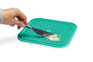 Beeztees Yavru Köpek Yaş Mama Yeme Oyuncağı, Kare Şeklinde, Silikon, Yeşil, 20x20cm - 5