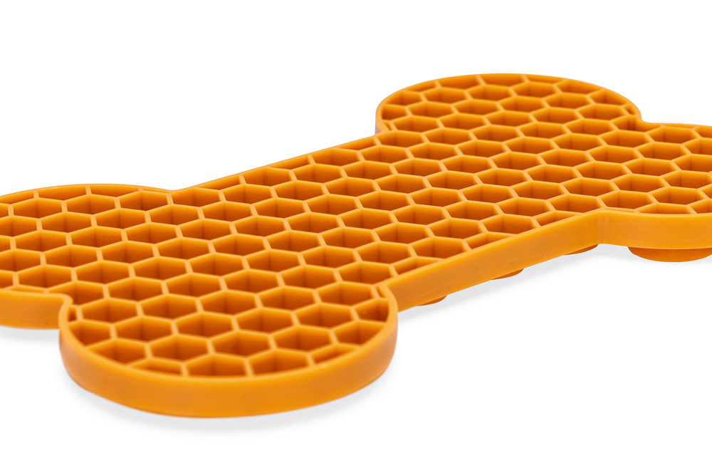 Beeztees Yavru Köpek Yaş Mama Yeme Oyuncağı, Kemik Şeklinde, Silikon, Turuncu, 18x11cm - 4