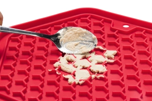 Beeztees Yavru Köpek Yaş Mama Yeme Oyuncağı, Sekizgen Şeklinde, Silikon, Pembe, 23x20cm - 3