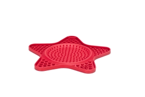 Beeztees Yavru Köpek Yaş Mama Yeme Oyuncağı, Yıldız Şeklinde, Silikon, Kırmızı, 20x20cm