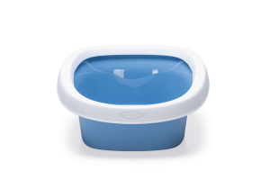 Beeztees Yüksek Kenarlı Açık Kedi Tuvaleti, Mavi Beyaz, 39x58x17cm - 3