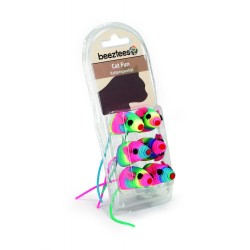 Beeztes Gökkuşağı Fare Kedi Oyuncağı 6 lı 5 CM