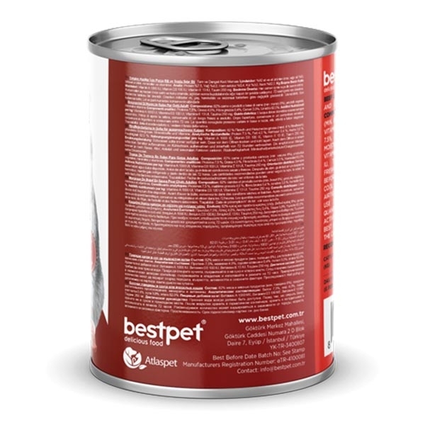 BestPet Sığır Etli Yetişkin Kedi Yaş Maması 400 g - 3