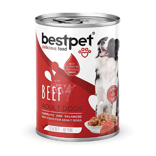 BestPet Sığır Etli Yetişkin Köpek Yaş Maması 400 g