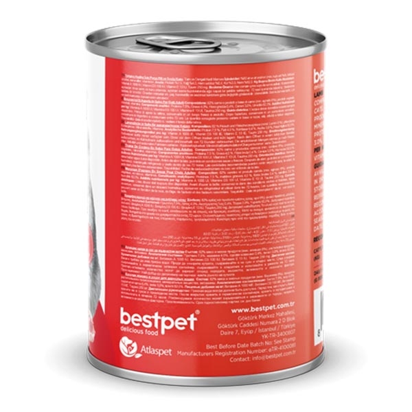 BestPet Kuzu Etli Yetişkin Kedi Yaş Maması 400 g - 2